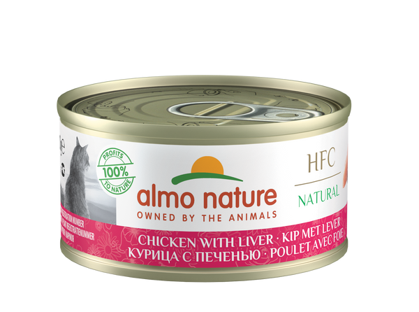Almo Nature HFC Natural Chats - boîte - poulet avec foie (24x70 gr)