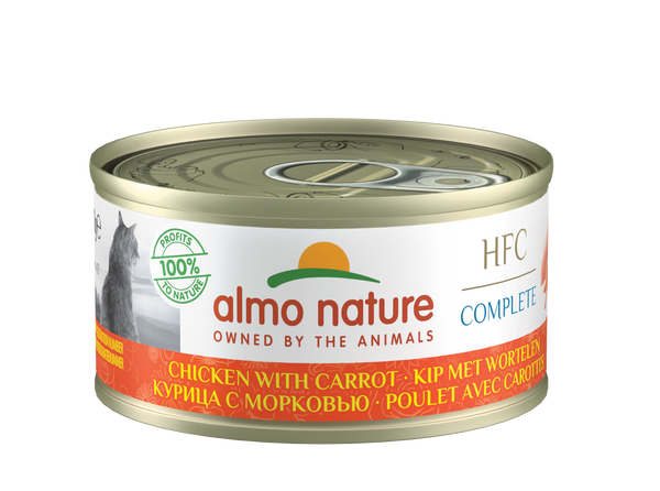 Almo Nature HFC Complete Chats - boîte - poulet avec carottes (24x70 gr)