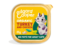 Edgard & Cooper barquette pour chats adultes - BIO dinde (85 gr)