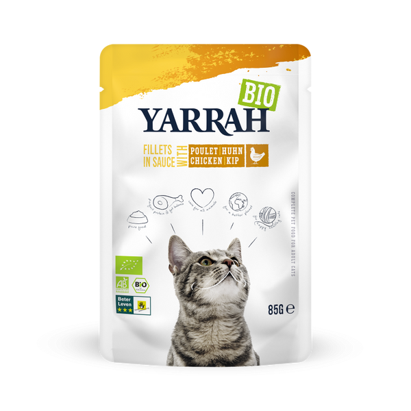 Yarrah filet biologique pour chats - poulet (14x85gr)