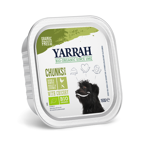 Yarrah bouchées biologiques pour chiens - poulet et légumes (150gr)