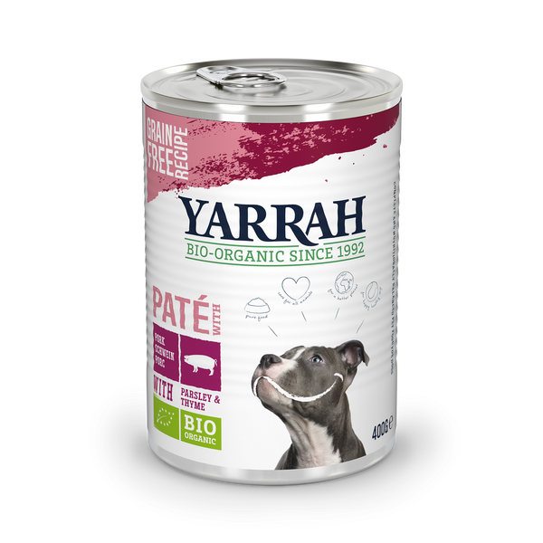 Yarrah pâté biologique pour chiens - porc (400gr)