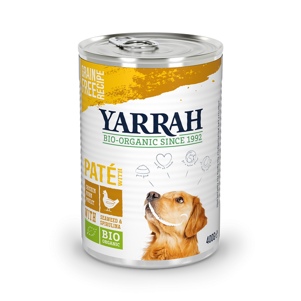 Yarrah pâté biologique pour chiens - poulet (400gr)