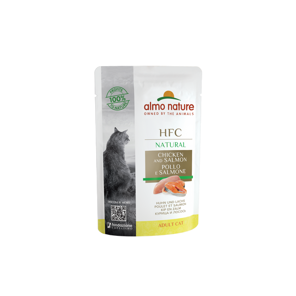 Almo Nature HFC Natural Cats - pouch - chicken and salmon (24x55 gr)