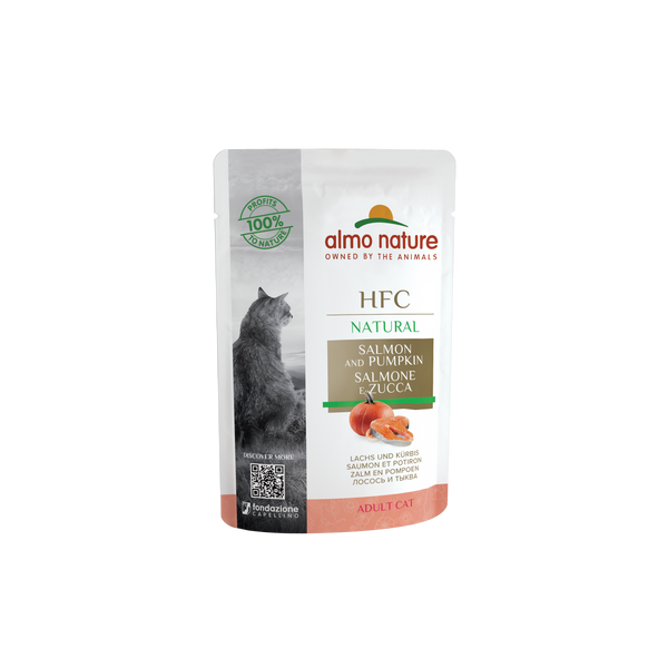 Almo Nature HFC Natural Cats - pouch - salmon and pumpkin (24x55 gr)