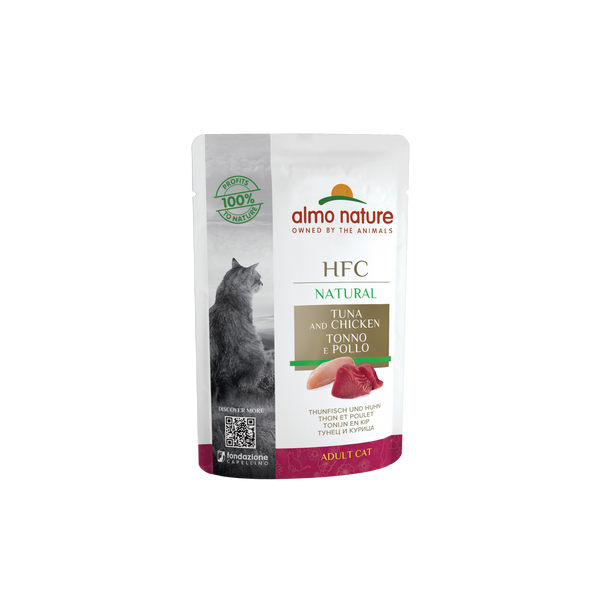 Almo Nature HFC Natural Cats - pouch - chicken and tuna (24x55 gr)