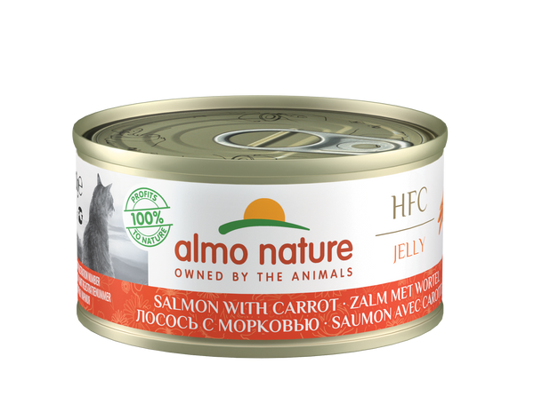 Almo Nature HFC Jelly Chats - boîte - saumon avec carotte (24x70 gr)
