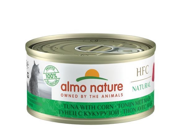 Almo Nature HFC Natural Chats - boîte - thon avec maïs (24x70 gr)