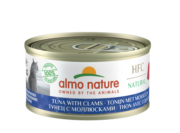 Almo Nature HFC Natural Cats - can - tuna with shell (24x70 gr)
