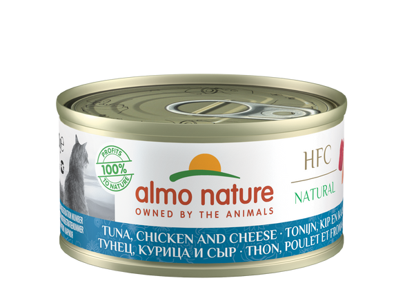Almo Nature HFC Cuisine Cats - can - tuna, chicken and cheese (24x70 gr)