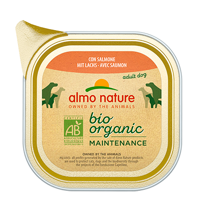 Almo Nature BIO organic Chiens Maintenance - barquette - saumon