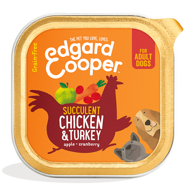 Edgard & Cooper barquette pour chiens adultes - poulet (150 gr)