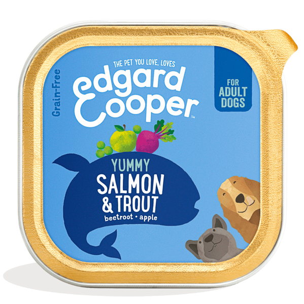 Edgard & Cooper barquette pour chiens adultes - saumon (150 gr)