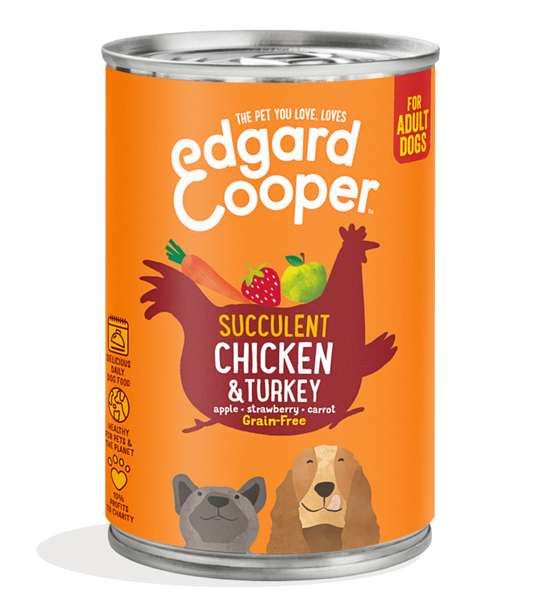 Edgard & Cooper boîte pour chiens adultes - poulet (400 gr)