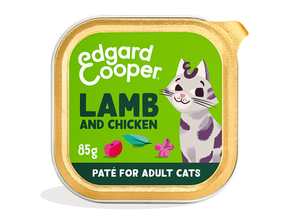 Edgard & Cooper barquette pour chats adultes - agneau et poulet (85 gr)