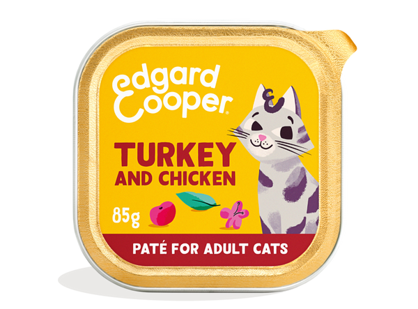 Edgard & Cooper barquette pour chats adultes - dinde et poulet (85 gr)