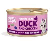 Edgard & Cooper kitten saus stukjes - eend & kip (85g)