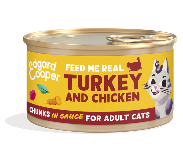 Edgard & Cooper Adult Cat Chunks in Gravy - Turkey & Chicken (85g)