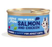 Edgard & Cooper morceaux en sauce pour chats adultes - saumon et poulet (85 gr)