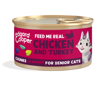 Edgard & Cooper morceaux en sauce pour chats seniors - poulet et dinde (85 gr)