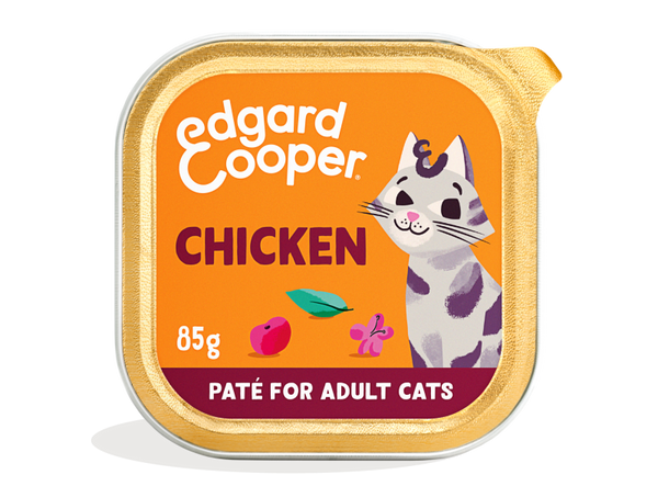Edgard & Cooper barquette pour chats adultes - poulet (85 gr)