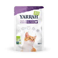 Yarrah filet biologique pour chats - dinde (14x85gr)