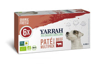 Yarrah multi-pack biologique pour chiens - bœuf (6x150gr)