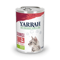 Yarrah bouchées biologiques pour chats - bœuf et poulet (405gr)