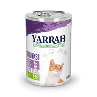 Yarrah bouchées biologiques pour chats - dinde et poulet (405gr)