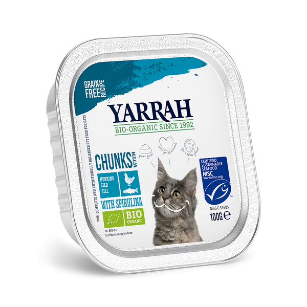 Yarrah bouchées biologiques pour chats - poisson (100gr)