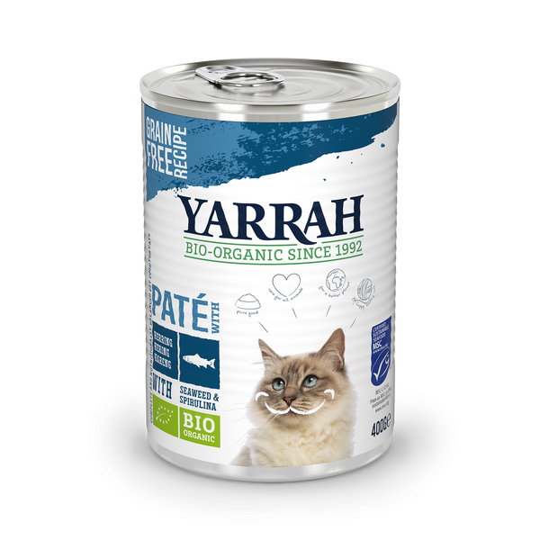Yarrah pâté biologique pour chats - poisson (400gr)