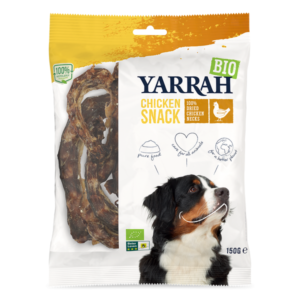 Yarrah cous de poulets biologiques pour chiens (150gr)