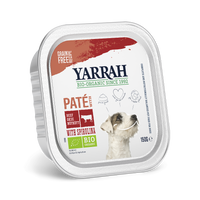 Biologische Yarrah paté voor honden - rundvlees en kip (150gr)