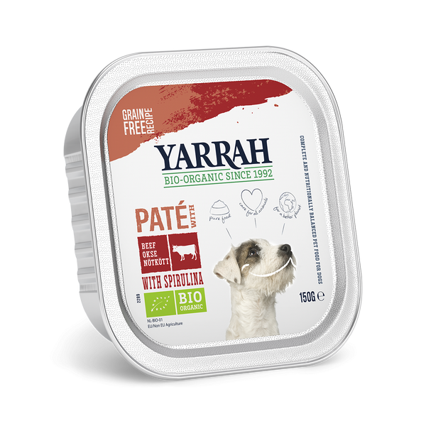 Yarrah pâté biologique pour chiens -bœuf et poulet (150gr)