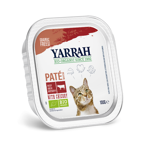 Yarrah paté biologique pour chats - bœuf et poulet (100gr)